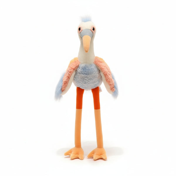 Kranich Kuscheltier Weiß