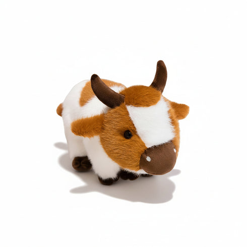 Kuh Kuscheltier mit Hörnern Braun