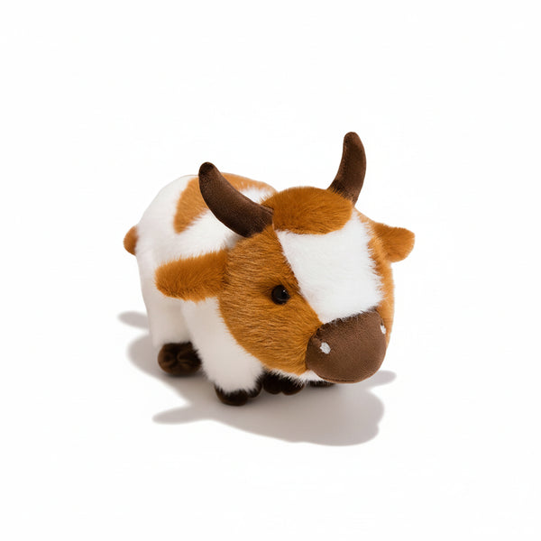 Kuh Kuscheltier mit Hörnern Braun