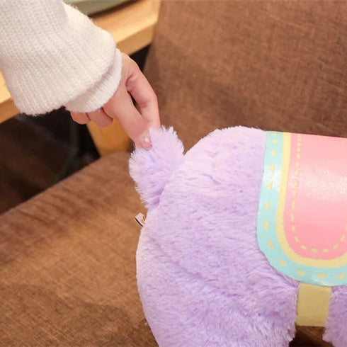 Kuscheltier Alpaka mit Sattel