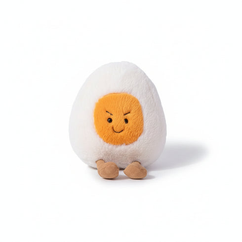 Kuscheltier Ei mit Emotionen Weiß