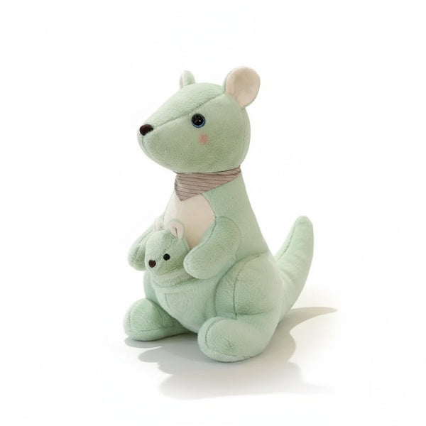 kuscheltier kanguru mit baby grun
