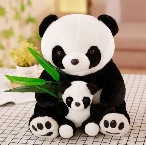 Kuscheltier Panda mit Baby