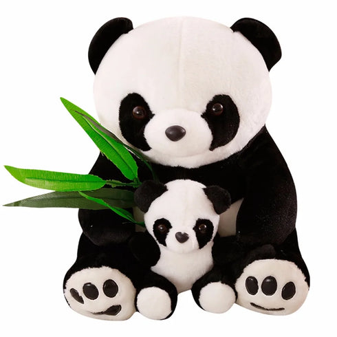 Kuscheltier Panda mit Baby