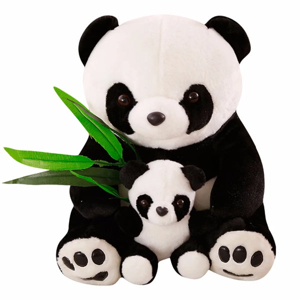 Kuscheltier Panda mit Baby