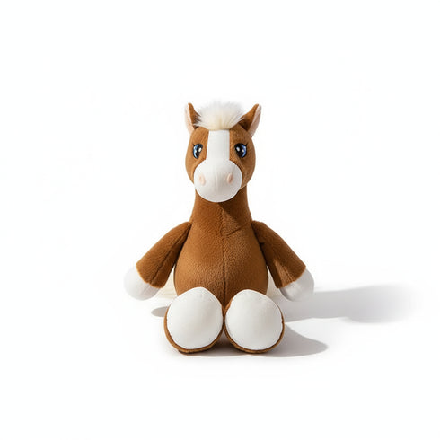 kuscheltier pferd braun beige