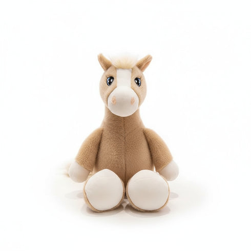 kuscheltier pferd braun weiss