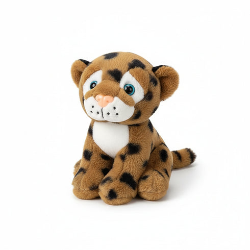 Leopard Kuscheltier Sitzend Braun