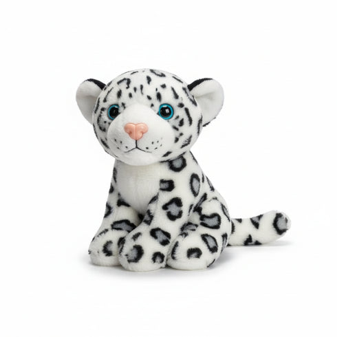 Leopard Kuscheltier Sitzend Weiß