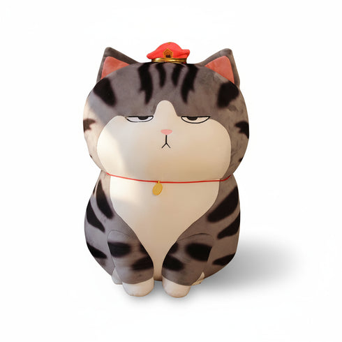 Maneki Katze Kuscheltier Grau