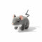 Maus Kuscheltier mit Fester Schwanz Grau