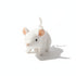 Maus Kuscheltier mit Fester Schwanz Weiß