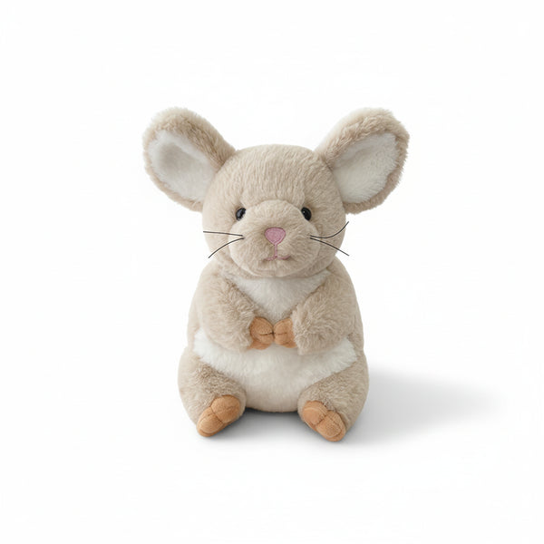 Maus Kuscheltier mit Großen Ohren Grau