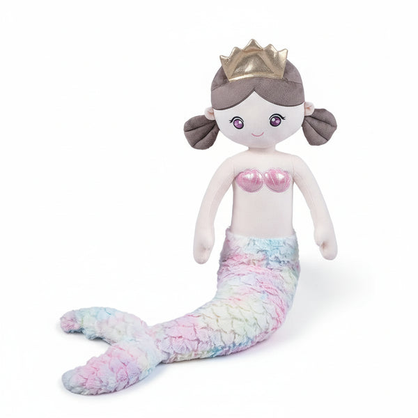 Meerjungfrau Kuscheltier mit Krone Rosa
