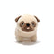 Mops Kuscheltier Beige