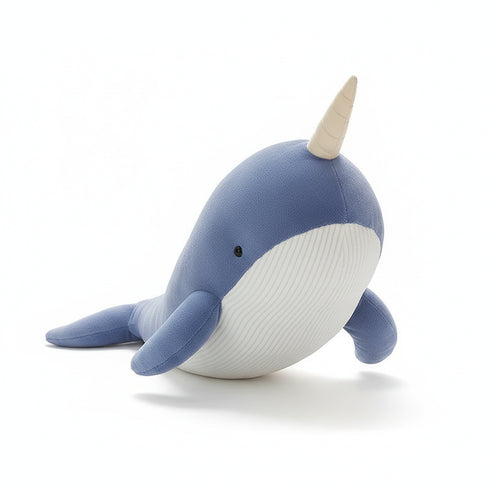 Narwal Kuscheltier Grau