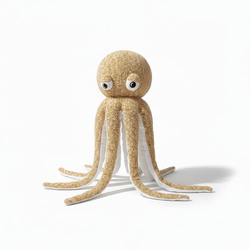 Niedlicher Oktopus Kuscheltier Braun