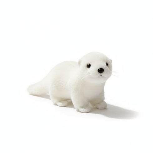 niedliches otter kuscheltier weiss