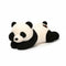 Panda Kuscheltier Liegend Schwarz