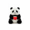 Panda Kuscheltier mit Hertz Schwarz