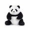 Panda Kuscheltier Sitzend Schwarz