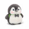 Pinguin Kuscheltier Gentleman Grau