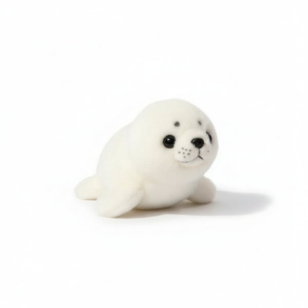 Robbe Kuscheltier Realistisch Weiß