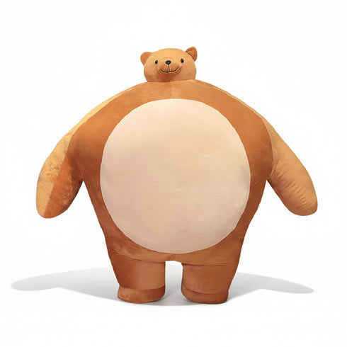 Runder Teddybär Kuscheltier Braun