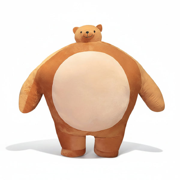 Runder Teddybär Kuscheltier Braun