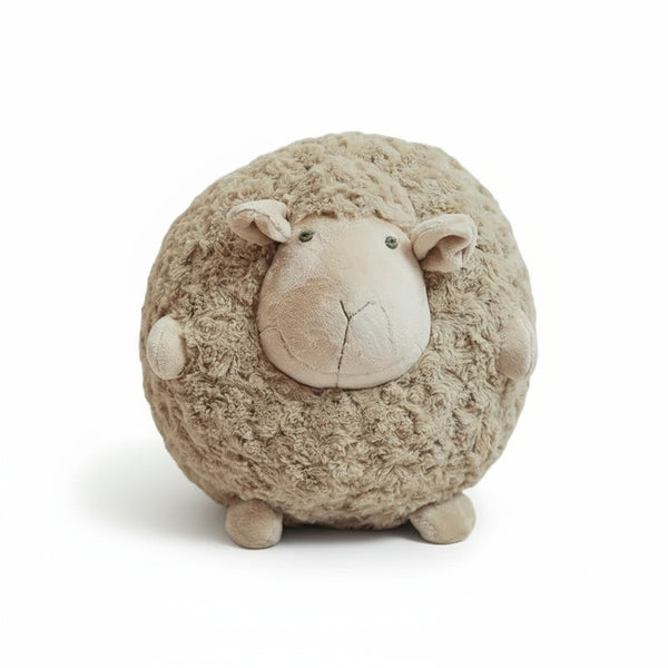 schaf kuscheltier rund grau