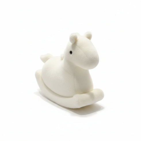 Schaukelpferd Kuscheltier Weiß
