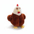 Schielendes Huhn Kuscheltier Braun