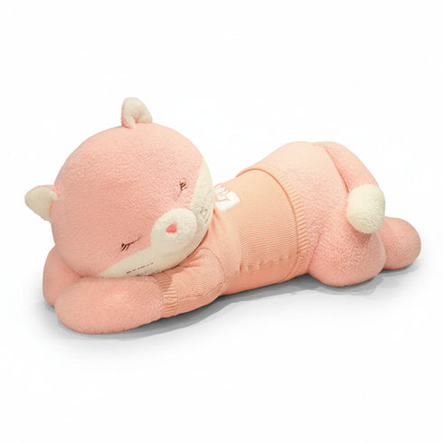 Schlafendes Katzen Kuschelkissen Rosa