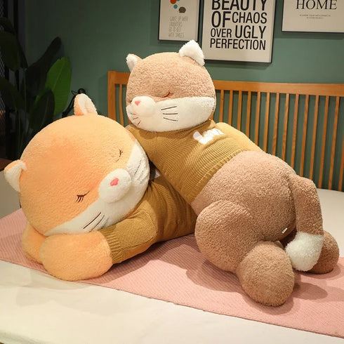 Schlafendes Katzen Kuschelkissen