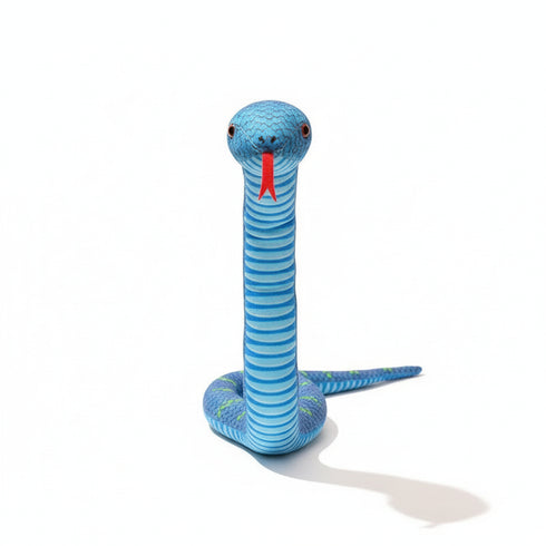 Schlange Kuscheltier 100cm Blau