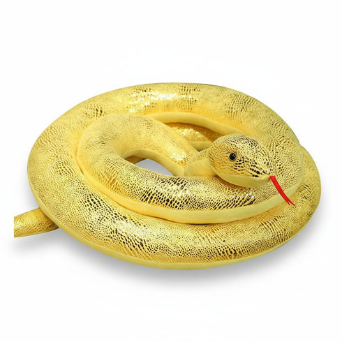 schlange kuscheltier xxl gelb