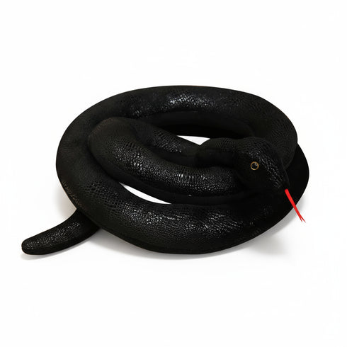 schlange kuscheltier xxl schwarz