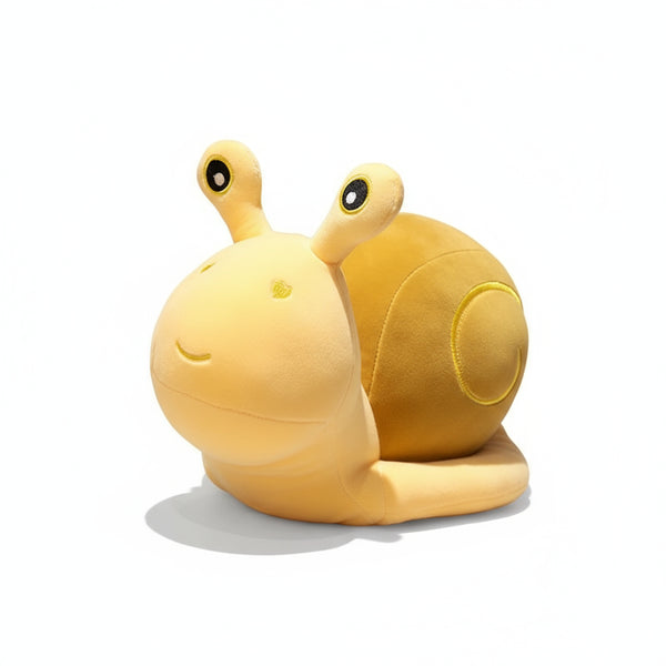 Schnecke Kuscheltier Herzchen Gelb