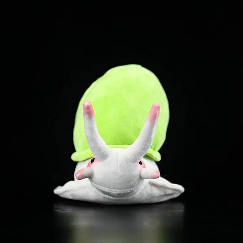 Schnecke Kuscheltier mit Grüner Schale