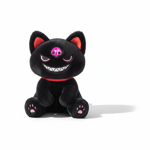 Schwarz Rebellische Katze Kuscheltier