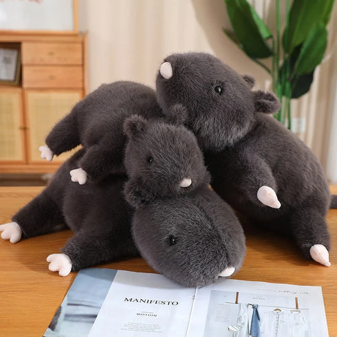 Schwarze Maus Kuscheltier