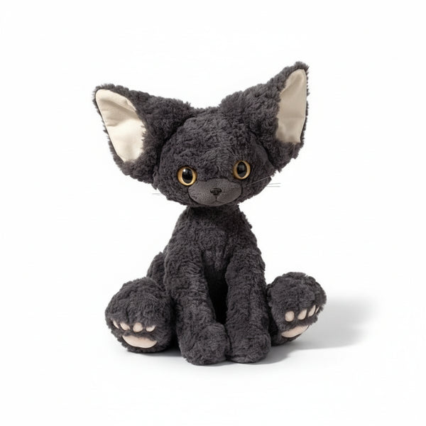 Schwarzes Katze Kuscheltier Schwarz