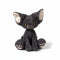 Schwarzes Katze Kuscheltier Schwarz