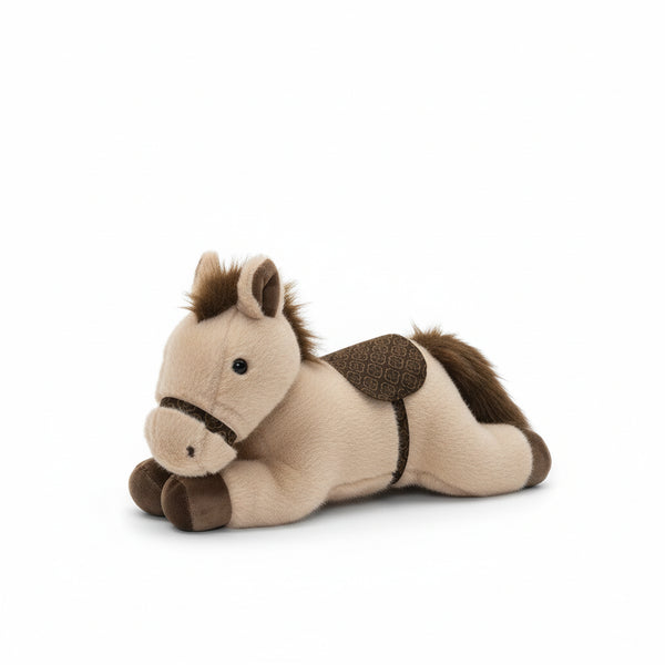Süßes Pferd Kuscheltier Beige