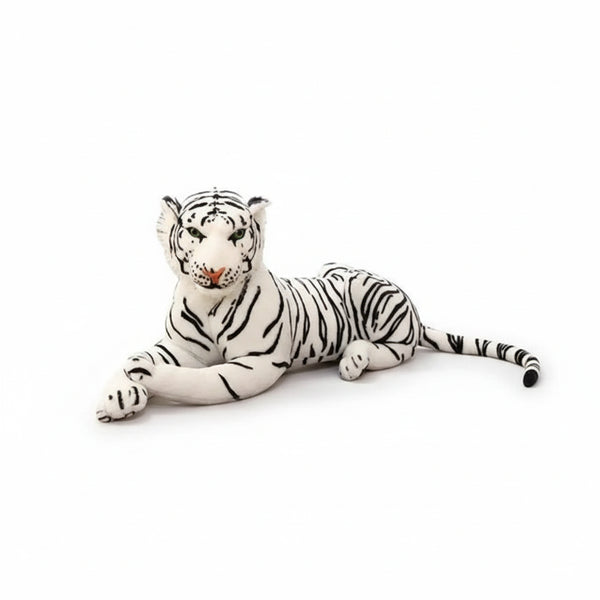 Tiger Kuscheltier XXL Weiß