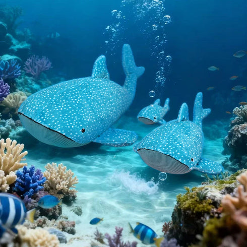 Walhai Kuscheltier Blau