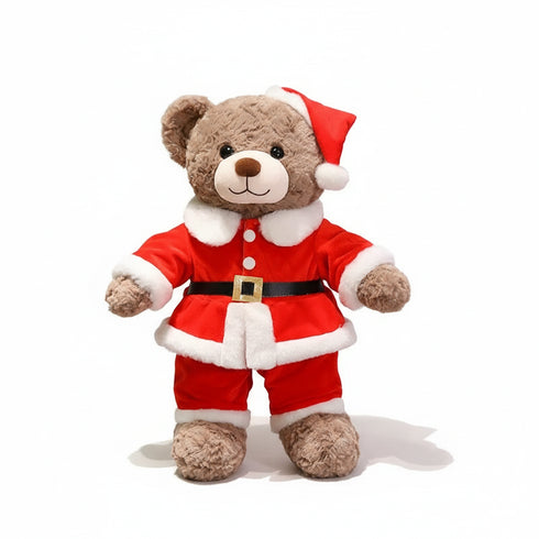 Weihnachts-Bär Kuscheltier Grau