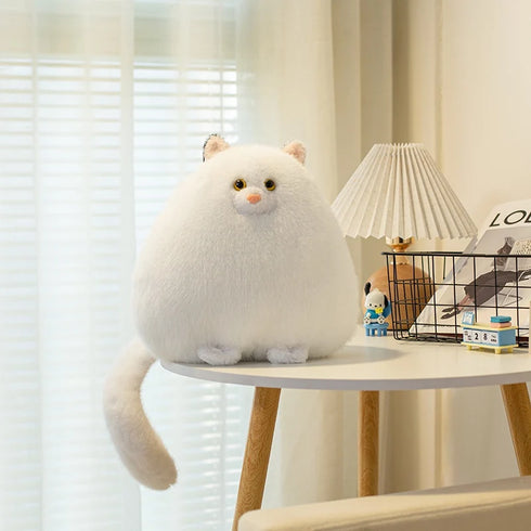 Weiße Katze Kuscheltier