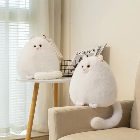 Weiße Katze Kuscheltier