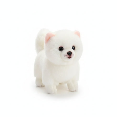 Zwergspitz Kuscheltier Weiß